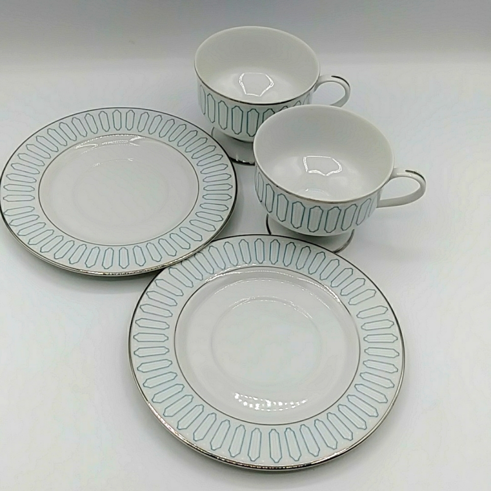 2 Sets Jackson International Cups & Saucers. MCM. - Picture 2 of 8